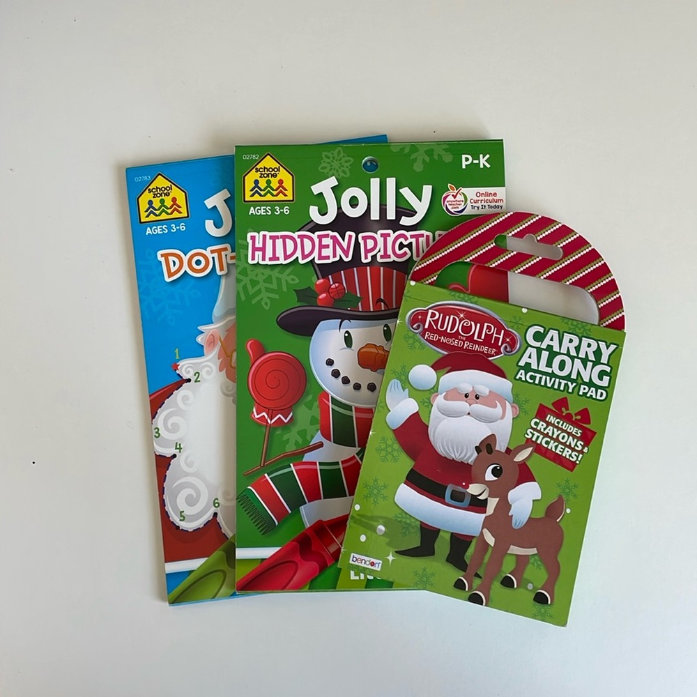 School Zone Christmas Theme Little Busy Books - Dot To Dot & Hidden Picture